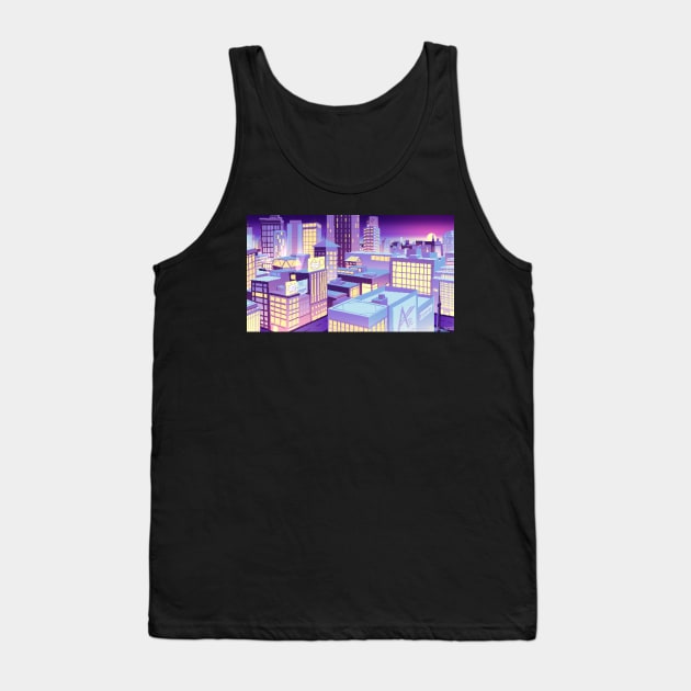 Pixel City 5 Tank Top by aplusod